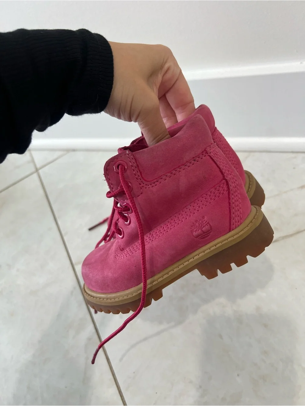 Timberland Hot Pink Nubuck Waterproof Boots Size 6 US